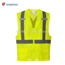 Lime Klasse 2 Heavy Duty Surveyor Sicherheitsweste / High Visibility Mesh Bau Sicherheit Arbeitsweste mit reflektierenden Stips Taschen